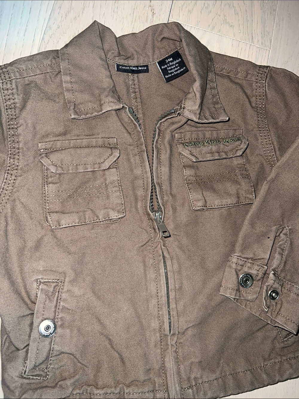 Calvin Klein Jeans Boys' Brown Field Jacket